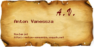 Anton Vanessza névjegykártya